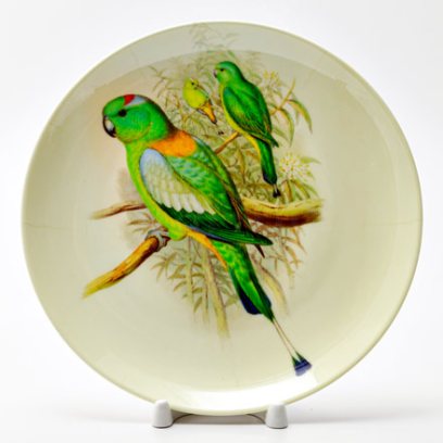Декоративная тарелка Три волнистых попугайчика