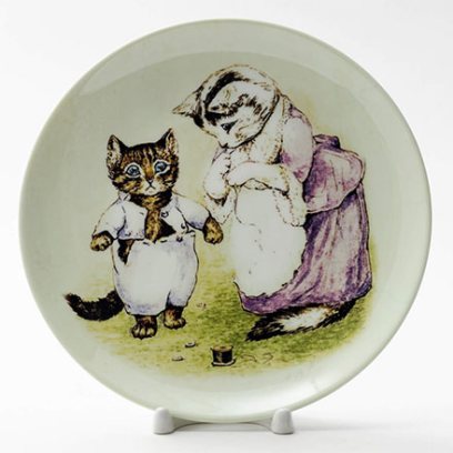 Декоративная тарелка Кошка-портниха