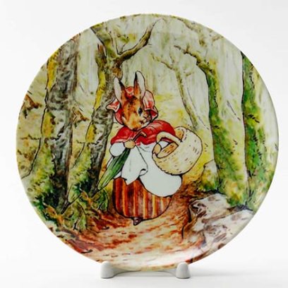 Декоративная тарелка Крольчиха с корзинкой