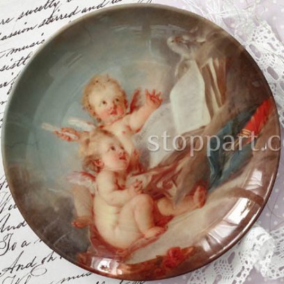 Декоративная тарелка Амуры. Аллегория сочинения музыки