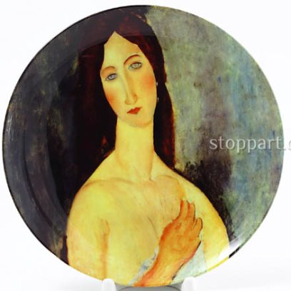 Декоративная тарелка «Жанна Эбютерн обнаженная»