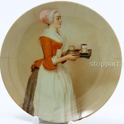 Декоративная тарелка «Шоколадница (девушка)»