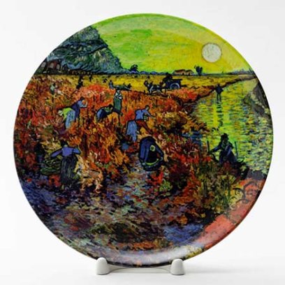 Декоративная тарелка Красные виноградники в Арле