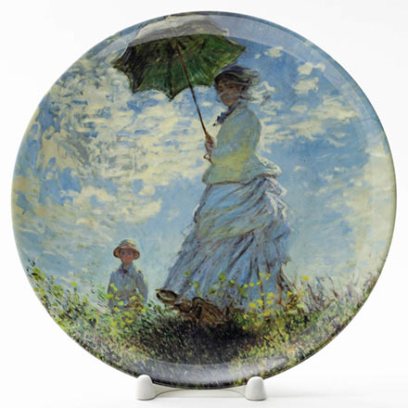 Декоративная тарелка Дама с зонтиком