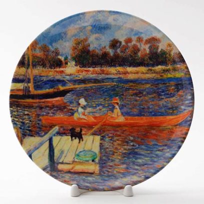 Декоративная тарелка Красная лодка