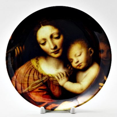 Декоративная тарелка Мадонна со спящим младенцем