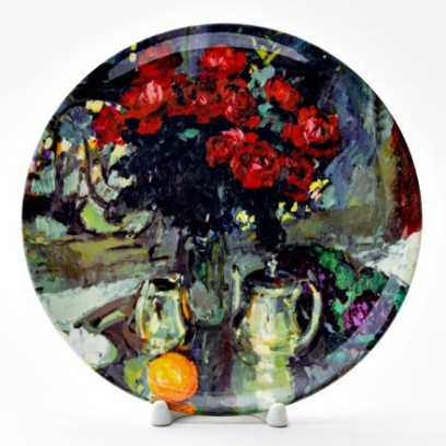 Декоративная тарелка Розы и фиалки