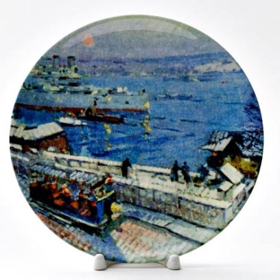 Декоративная тарелка Севастополь зимой