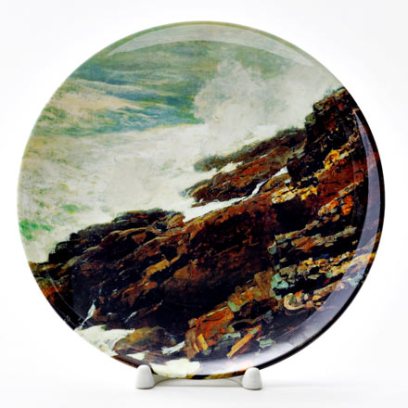 Декоративная тарелка Высокий скалистый берег в штате Мэн