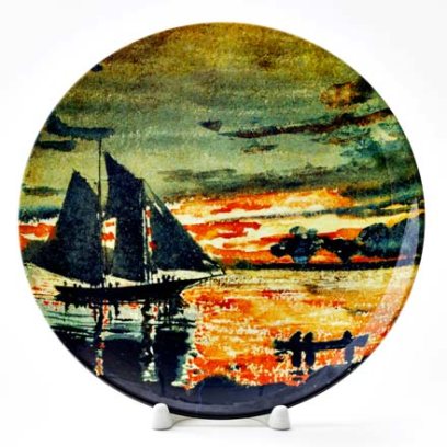 Декоративная тарелка Пламя заката
