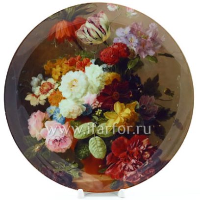 Декоративная тарелка «Натюрморт с цветами 4»