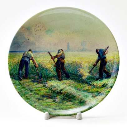 Декоративная тарелка Косари на окраине Ланьи