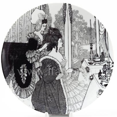 Декоративная тарелка «Красавица перед зеркалом»