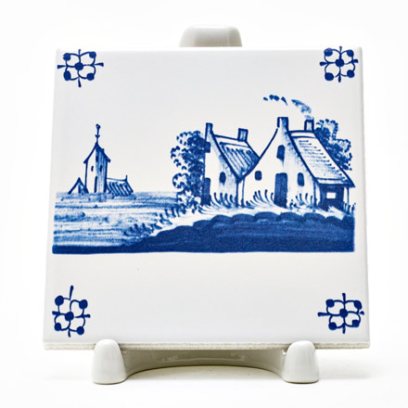 Изразец Голландский. Белые домики