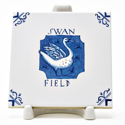 Изразец Голландский. Лебедь