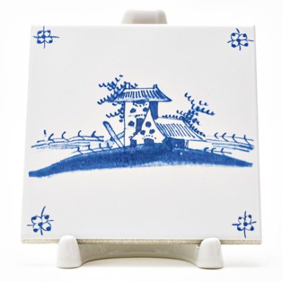 Изразец Голландский. Белые домики 3