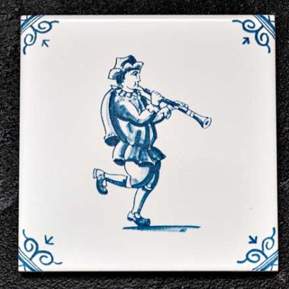 Изразец «Голландский. Музыкант с кларнетом»