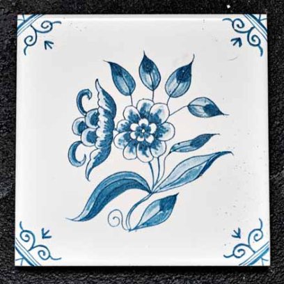 Изразец Голландский. Цветок 6