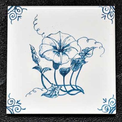 Изразец Голландский. Цветок 9