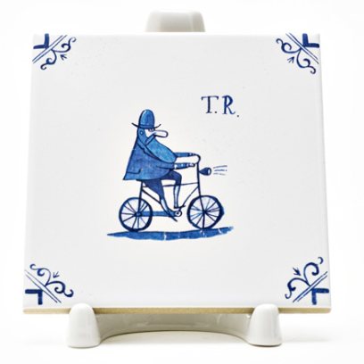 Изразец Голландский.Прогулка на велосипеде