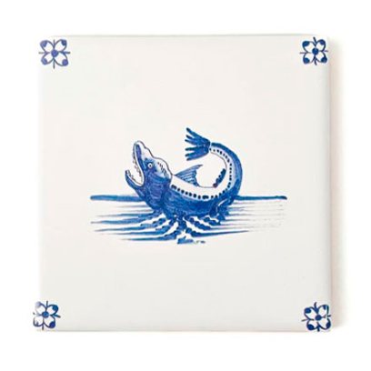 Изразец «Голландский. Рыба 3»