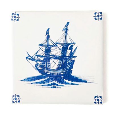 Изразец «Голландский. Фрегат 4»