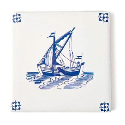 Изразец Голландский. Парусная лодка 2