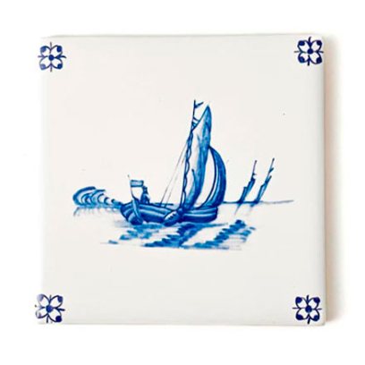 Изразец Голландский. Рыбацкая лодка 3