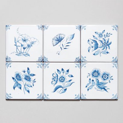 Набор изразцов Голландский. Цветочный вальс