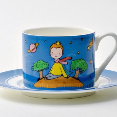 Чашка с блюдцем чайная «Маленький принц. Васильковый» 1/2