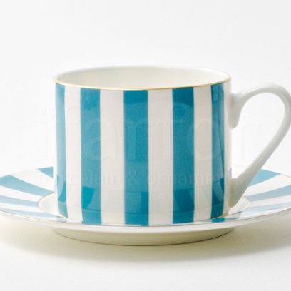 Чашка с блюдцем чайная «Алиса бирюзовый 2» 1/2
