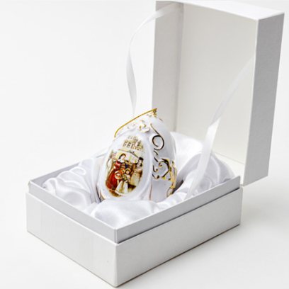 Яйцо пасхальное в подарочной коробке Светлая пасха Яйцо большое рельефное