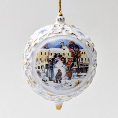 Елочная игрушка «Шар средний»