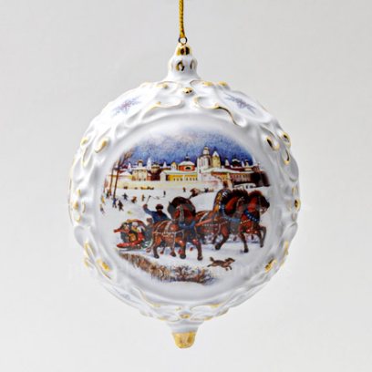 Елочная игрушка «Шар средний»