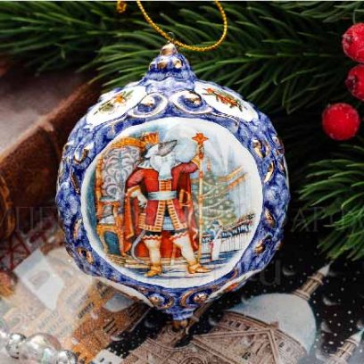 Елочная игрушка «Шар малый цветной»