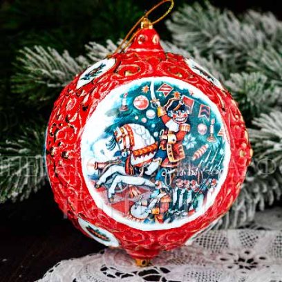 Елочная игрушка «Шар большой цветной»