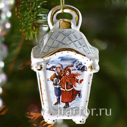 Елочная игрушка «Фонарик малый»