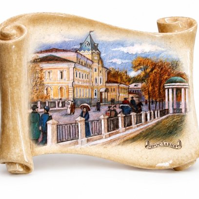 Свиток малый «Гулянья №2» Майолика. 170 x 150 мм.