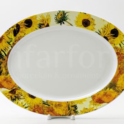 Блюдо овальное «Подсолнухи»
