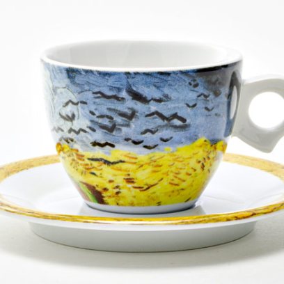 Чашка с блюдцем кофейная «Ван Гог. Птицы» 1/2