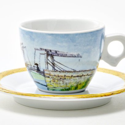 Чашка с блюдцем кофейная «Ван Гог. Канал» 1/2