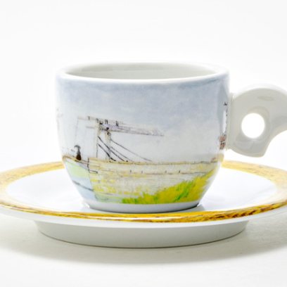 Чашка с блюдцем кофейная «Ван Гог. Канал» 1/2