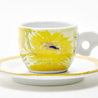 Чашка с блюдцем кофейная «Ван Гог. Подсолнухи» 1/2