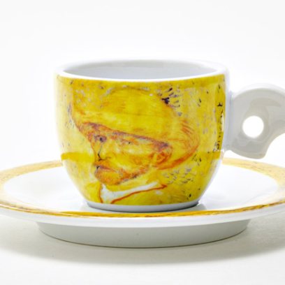 Чашка с блюдцем кофейная «Ван Гог. Автопортрет» 1/2