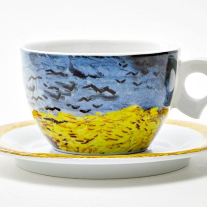 Чашка с блюдцем чайная «Ван Гог. Птицы» 1/2