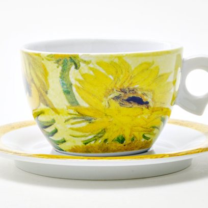 Чашка с блюдцем чайная «Ван Гог. Подсолнухи» 1/2