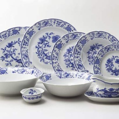 Сервиз столовый «Луковичный узор. Синий лук» 6/25