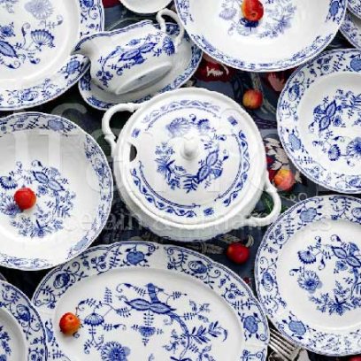 Сервиз столовый «Луковичный узор. Синий лук» 6/24