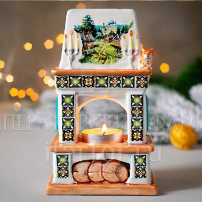 Подсвечник Камин Пейзаж