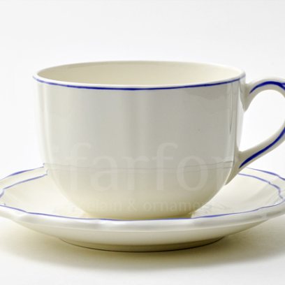 Чашка с блюдцем чайная FILET BLEU 1/2 GIEN Рошель